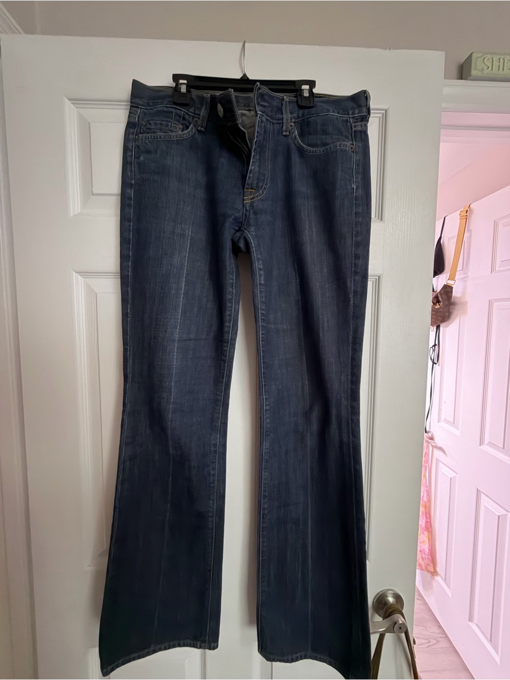 7 For All Mankind Dark Blue Flare Jeans